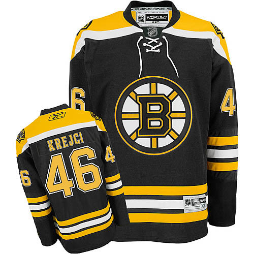Best Quality NHL Boston Bruins 46 David Krejci Black Hockey Jersey